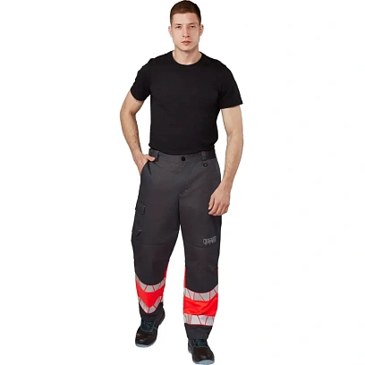 Брюки летние мужские Равелин красн./графит (р.56-58) 158-164