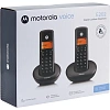 Радиотелефон Motorola DECT E202,цвет Черный), комплект из 2 трубок