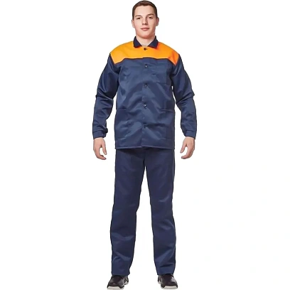 Костюм летний муж. л16-КБР син/оранж (р.64-66) 182-188