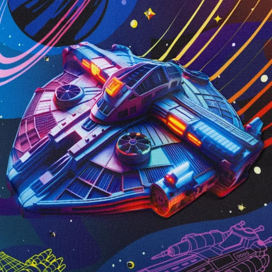 Ранец Комус Класс Stright 3D Косм. путешествия, св/диоды, 2 отд, эргоном