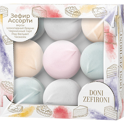 Зефир DONI ZEFIRONI Нева десертные вкусы ароматизированный, 315г