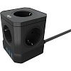 Сетевой фильтр AGNI  5р/2м,3USB 1TYPE-C,черный(TP-VE4U5E-C-2m-black)