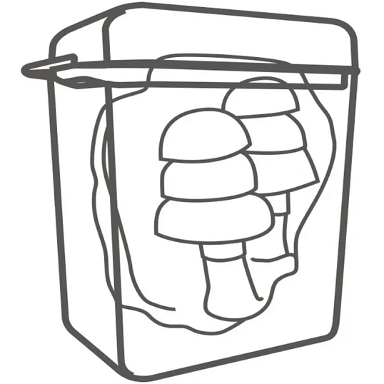 Беруши DELTA PLUS многораз со шнурком в контейнере (CONICFIR050) 50 пар/уп