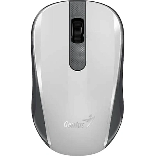 Мышь компьютерная Genius NX-8008S, беспроводная бесшумная, белый и серый