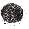 Губка-мочалка металл для мытья посуды 60x60x35мм 18г нерж.сталь 3шт/уп