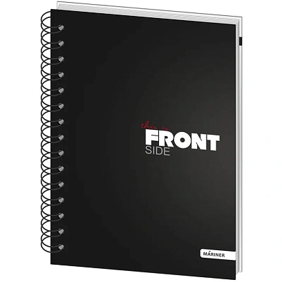 Бизнес-тетрадь All Right А5,120л, 148х205, 1 разд, FRONT, черная, 0015