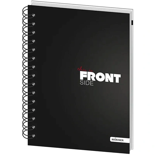Бизнес-тетрадь All Right А5,120л, 148х205, 1 разд, FRONT, черная, 0015