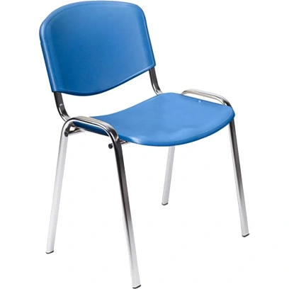 Стул UP_EChair Rio(ИЗО) хром, пластик синий