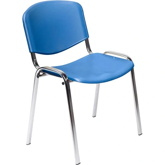 Стул UP_EChair Rio(ИЗО) хром, пластик синий