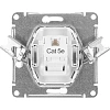 Розетка компьютерная 1-м AtlasDesign RJ45 кат.5E механизм бел. SE ATN000183