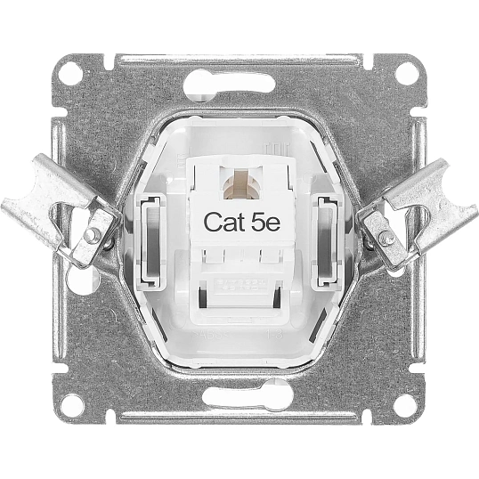 Розетка компьютерная 1-м AtlasDesign RJ45 кат.5E механизм бел. SE ATN000183