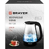 Чайник BRAYER 6112BR-BK. 2200Вт, 1,7л,электрич,стеклян.корп,автоотключ