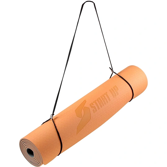 Коврик для фитнеса и йоги Start Up Peach/Gray р183х61х0,6см, 371127