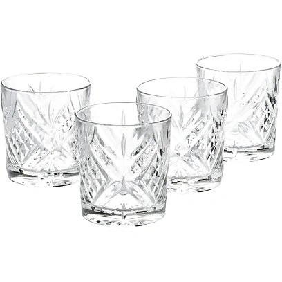 Стакан низких для виски ВРЕМЯ ДЕГУСТАЦИЙ 4шт 300мл (P9244)