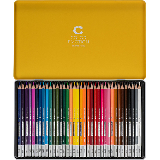 Карандаши цветные Deli EC00235 Color Emotion липа 36цв/наб. мет.кор