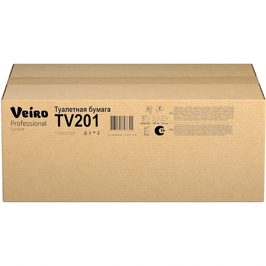 Бумага туалетная Vсл Veiro Professional 2сл 250лист 30 пач/уп TV201_УГМК