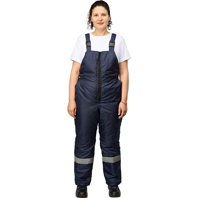 Полукомбинезон рабочий зимний женский з46-ПК синий (р.64-66) 182-188