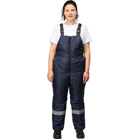 Полукомбинезон рабочий зимний женский з46-ПК синий (р.52-54) 182-188