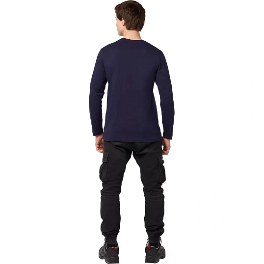 Футболка (160 г.) с длинным рукавом т.-син.(M)
