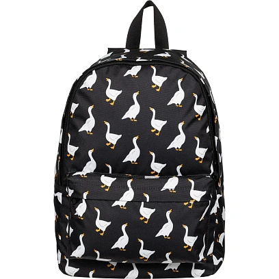 Рюкзак школьный Комус Класс  Light Гуси, черный, 1 отд