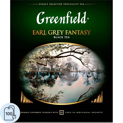 Чай Greenfield Earl Grey Fantasy черн.фольгир 100 пак/уп 0584-09
