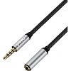 Кабель удлинитель PERO MC-03 JACK 3.5, 2м, Black
