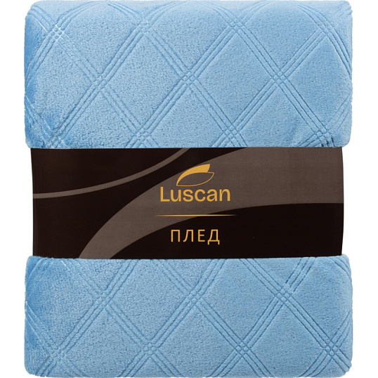 Плед микрофибра Luscan, фактура синий 200х220