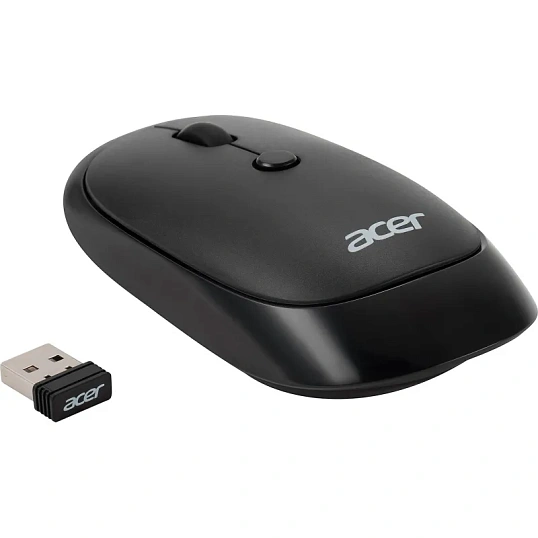 Мышь компьютерная Acer OMR137 оптическая/1600dpi/беспроводная/USB/черный