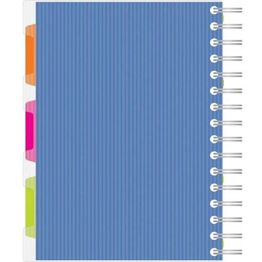 Тетрадь 140л,кл,А5,SPIRAL BOOK Синий,евроспир,обл.пласт,раздел.84113