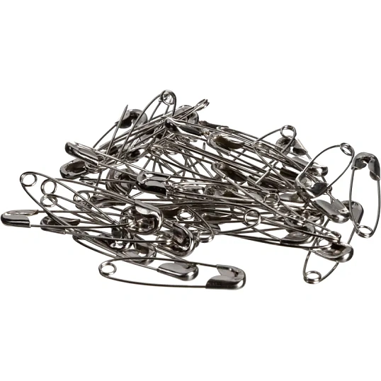 Булавки английские Attache, 32 мм, никелир.,50 шт/уп,пласт.коробка,европодв