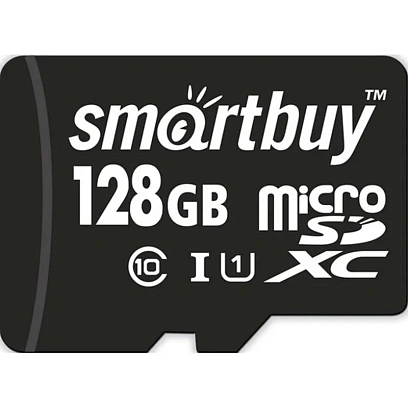 Карта памяти SmartBuy microSDXC 128Gb UHS-I Cl10 +ад, SB128GBSDCL10-01