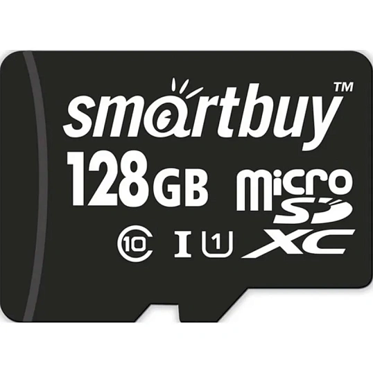 Карта памяти SmartBuy microSDXC 128Gb UHS-I Cl10 +ад, SB128GBSDCL10-01