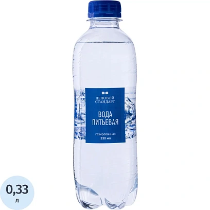 Вода питьевая Деловой Стандарт газ пэт 0,33л
