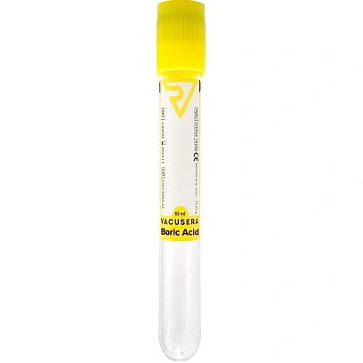 Вакуумные пробирки д/мочи Vacusera с борной к-той, 10мл, 16x100, 100 шт/уп
