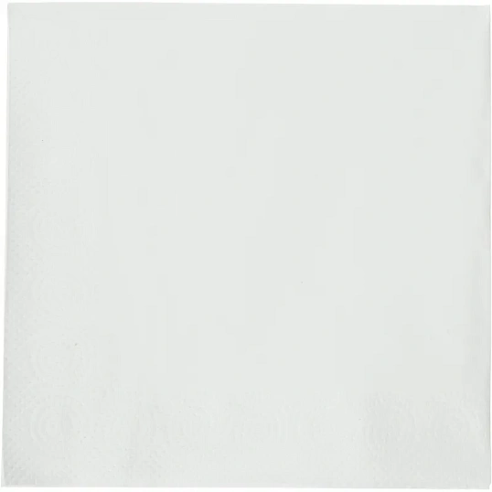 Салфетки бумажные 24х24см белые целл 2сл 250шт/уп