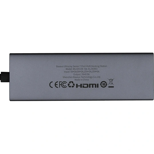 Разветвитель USB Baseus UltraJoy 7-Port Sp.Grey Type-C B00052803811-00