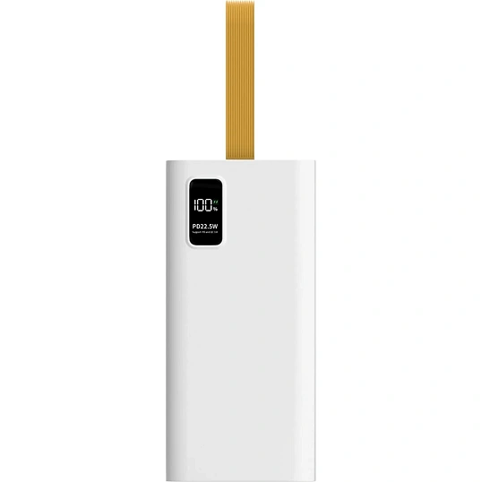 Внешний аккумулятор PERO PB08 40000 mAh,Li-Pol,output USB-C + 4USB-A,белый