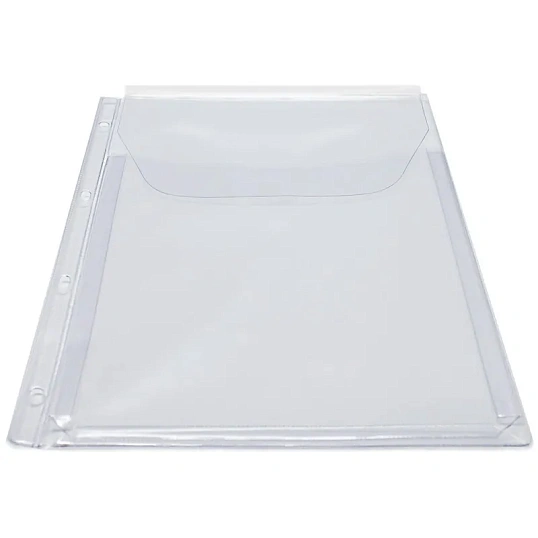 Файл-вкладыш с расширением и клапаном Attache А4 180 мкм прозрачный гладкий 5 штук в упаковке, 2308