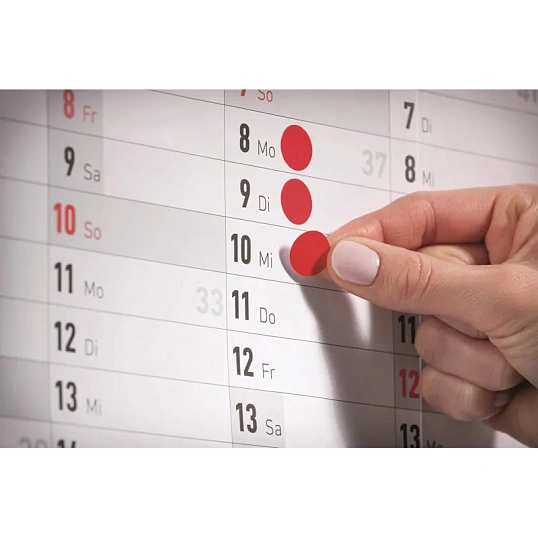 Этикетки самоклеящиеся  точки, 3090,  d=8mm,разноцветные, 416шт/уп