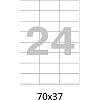 Этикетки самоклеящиеся кауч.к 70х37 24шт/л А4(100л/уп)