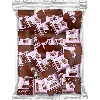 Конфеты халва Мишкино счастье  арахисовая глазированная 1кг 133