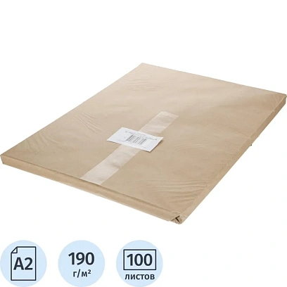 Ватман А2 100л 190гр., уп.крафт