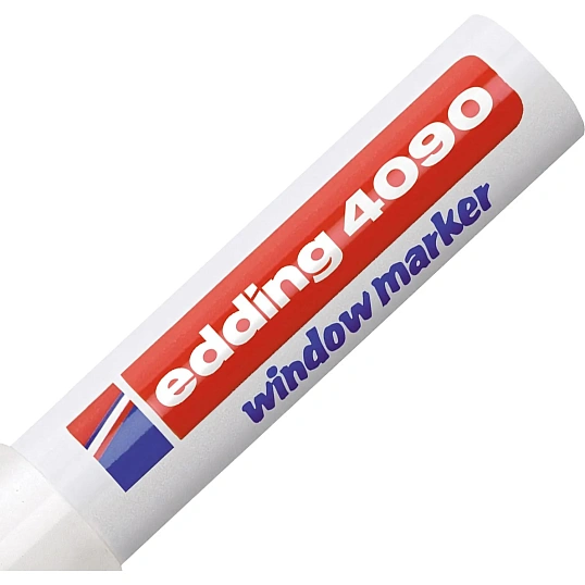 Маркер меловой для окон EDDING E-4090/049 4-15мм (декоративный) белый