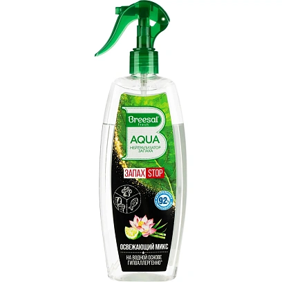 Дезодоратор нейтрализато запаха Breesal AQUA Освежающий микс, 375мл