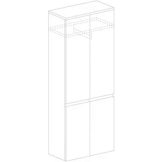 Гардероб ED_Vita узк. V-2.3, дуб сонома