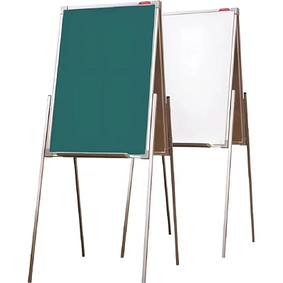 Флипчарт мольберт двусторонний комбинир.BoardSYS, h 1,0м, алюм.цветная рама