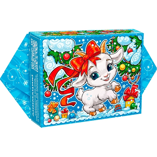Новогодний сладкий подарок Конфета Козлята Картон 200 грамм, K203