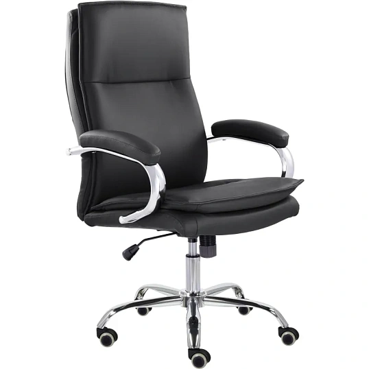 Кресло UP_EChair СН-701 Куба В хром ХДП Ср S-0401 (черный)