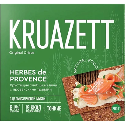 Хлебцы Круазетт ржано-пшеничные тонкие с прованскими травами, 200г