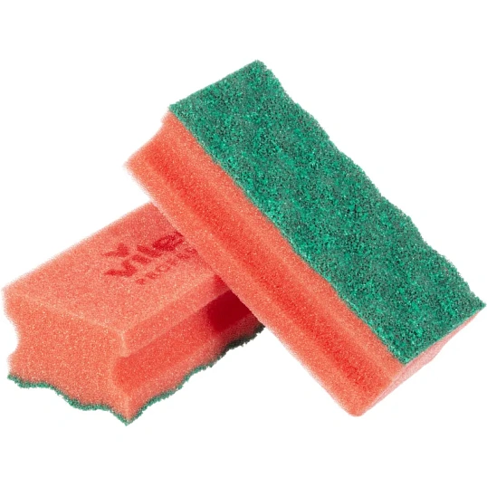 Губки для мытья посуды Vileda ПурАктив красная зелён абразив 10шт/уп 123116